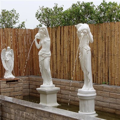 Estatuas de fuente de agua al aire libre