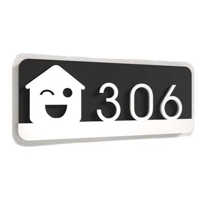 Señales de puerta con número de habitación